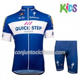 Conjunto Maillot + Culotte Corto 2018 Quick Step Floors Niños N001
